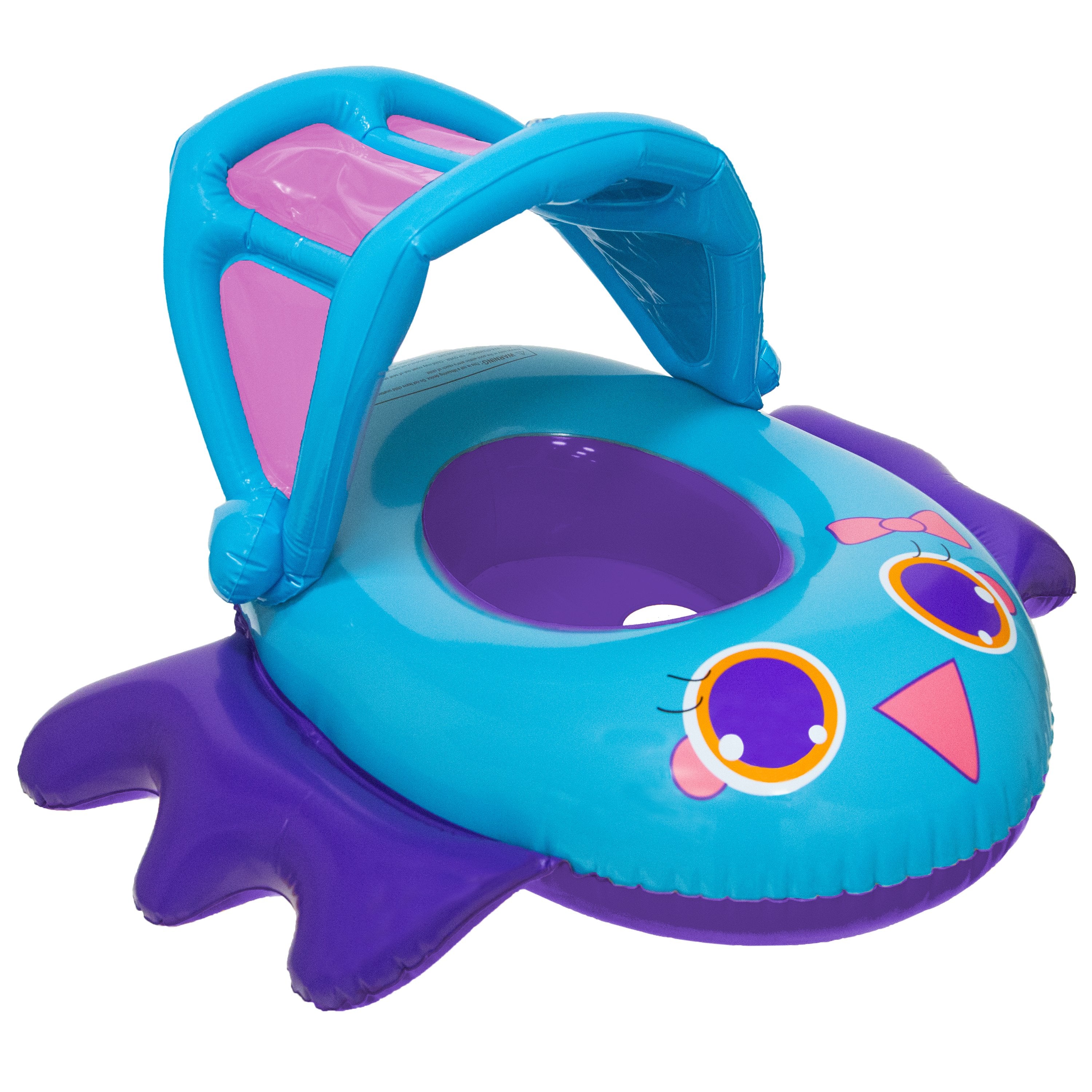 Swimways: Bote inflable Con Techo Para Bebe Azul/Morado