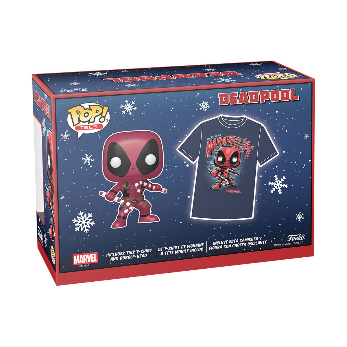 Funko Pop & Tee: Marvel - Deadpool Navidad Talla XL