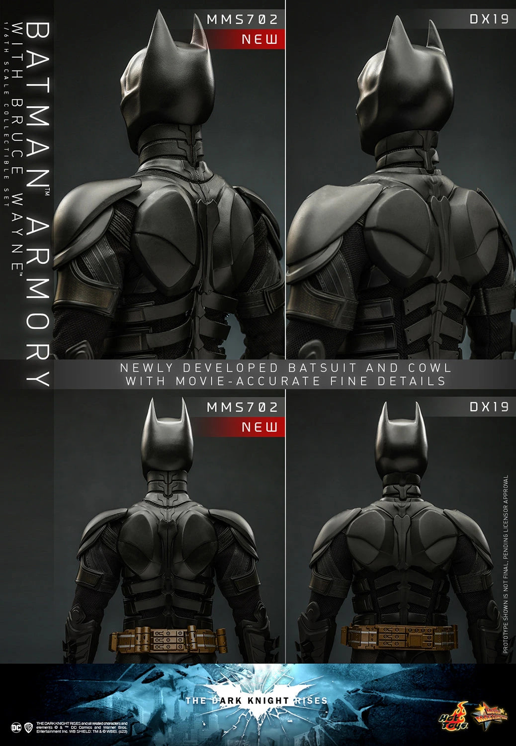 Hot Toys Movie Masterpiece Series: DC Batman The Dark Knight Rises - Set Bruce Wayne Con Armeria De Batman Escala 1/6