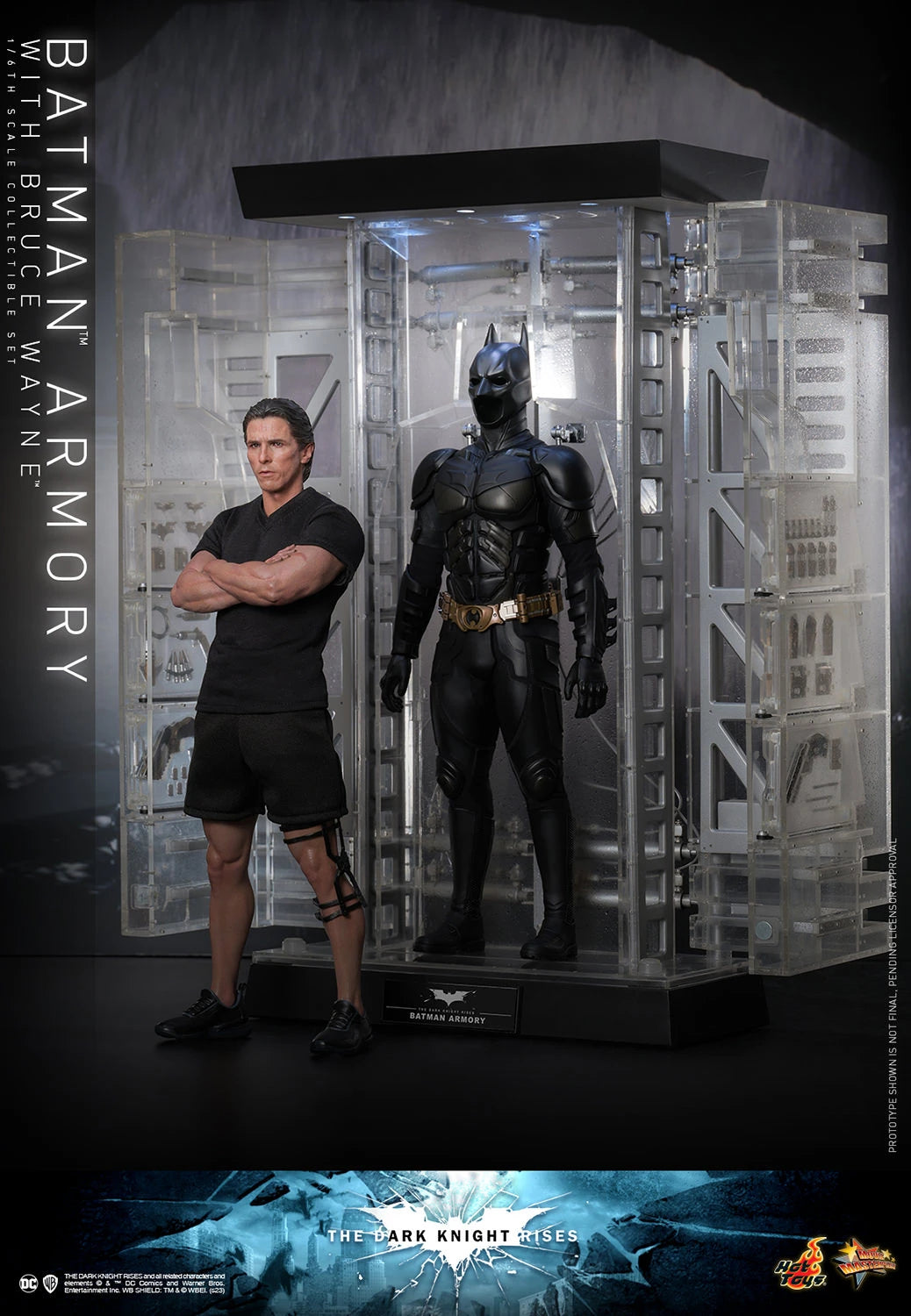 Hot Toys Movie Masterpiece Series: DC Batman The Dark Knight Rises - Set Bruce Wayne Con Armeria De Batman Escala 1/6