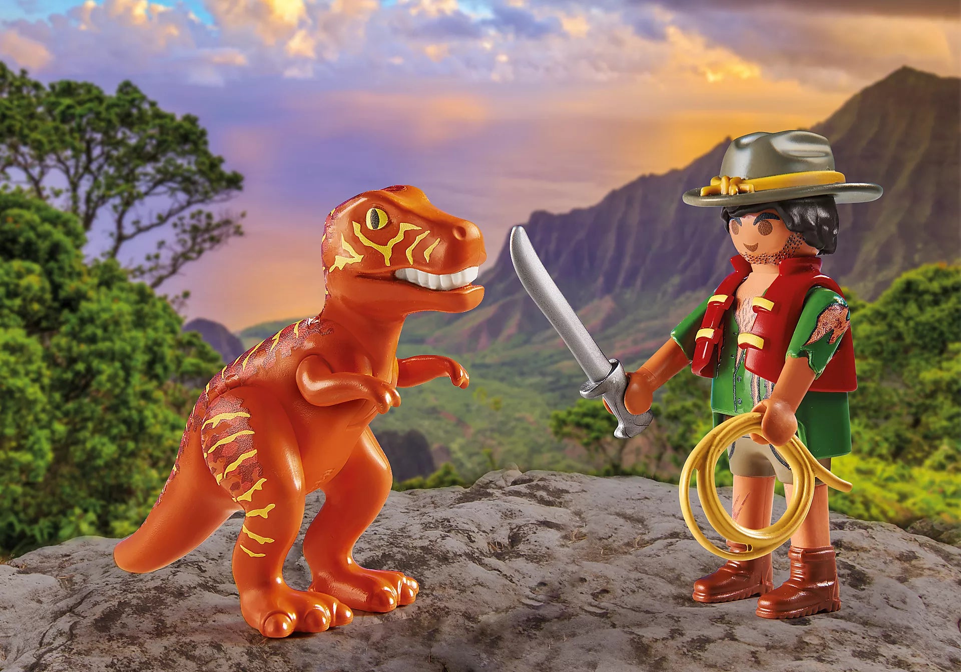 Playmobil Duo Pack: Aventurero Con T Rex 71206