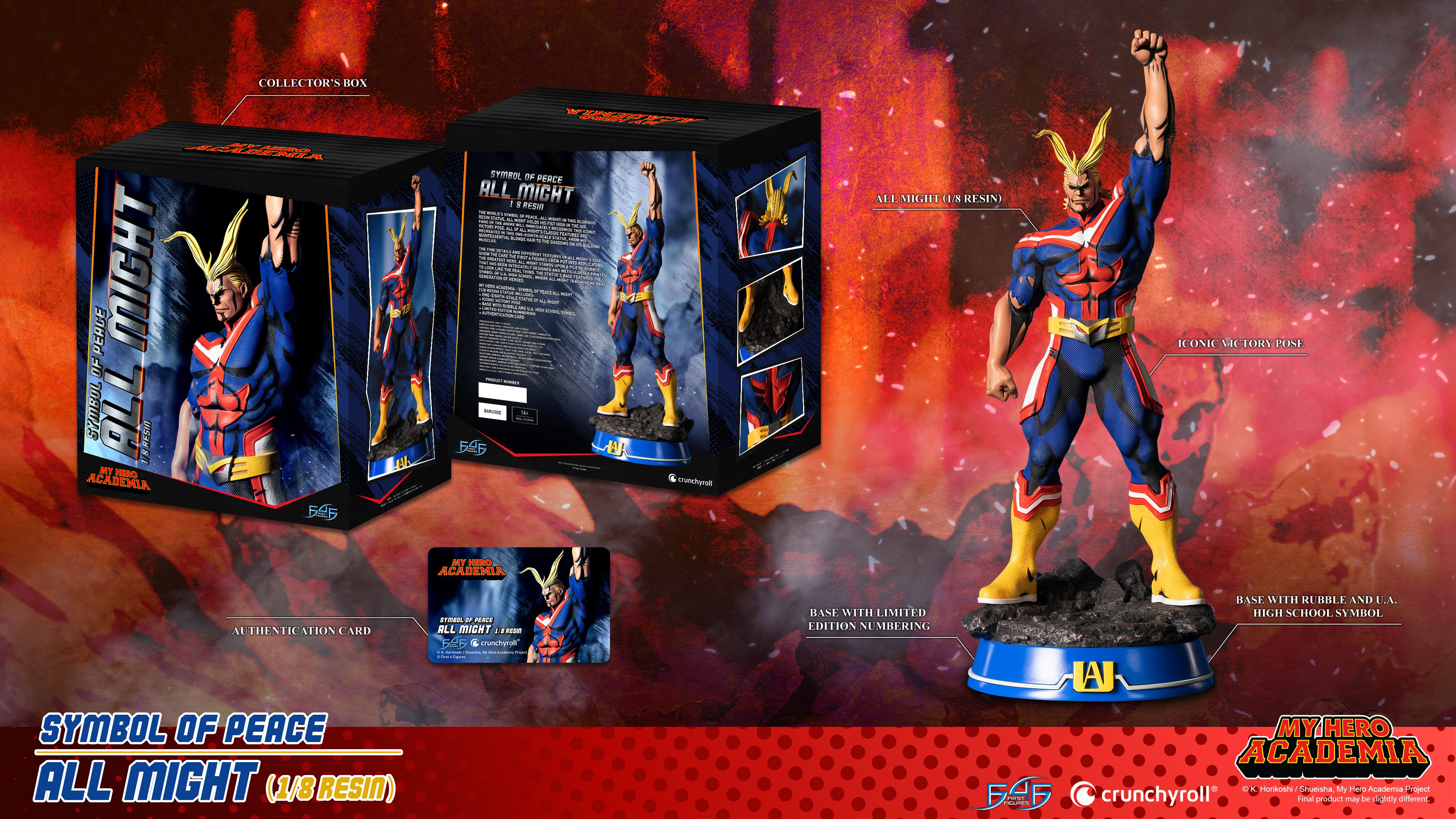 First 4 Figures: My Hero Academia - All Might Simbolo de la Paz Escala 1/8