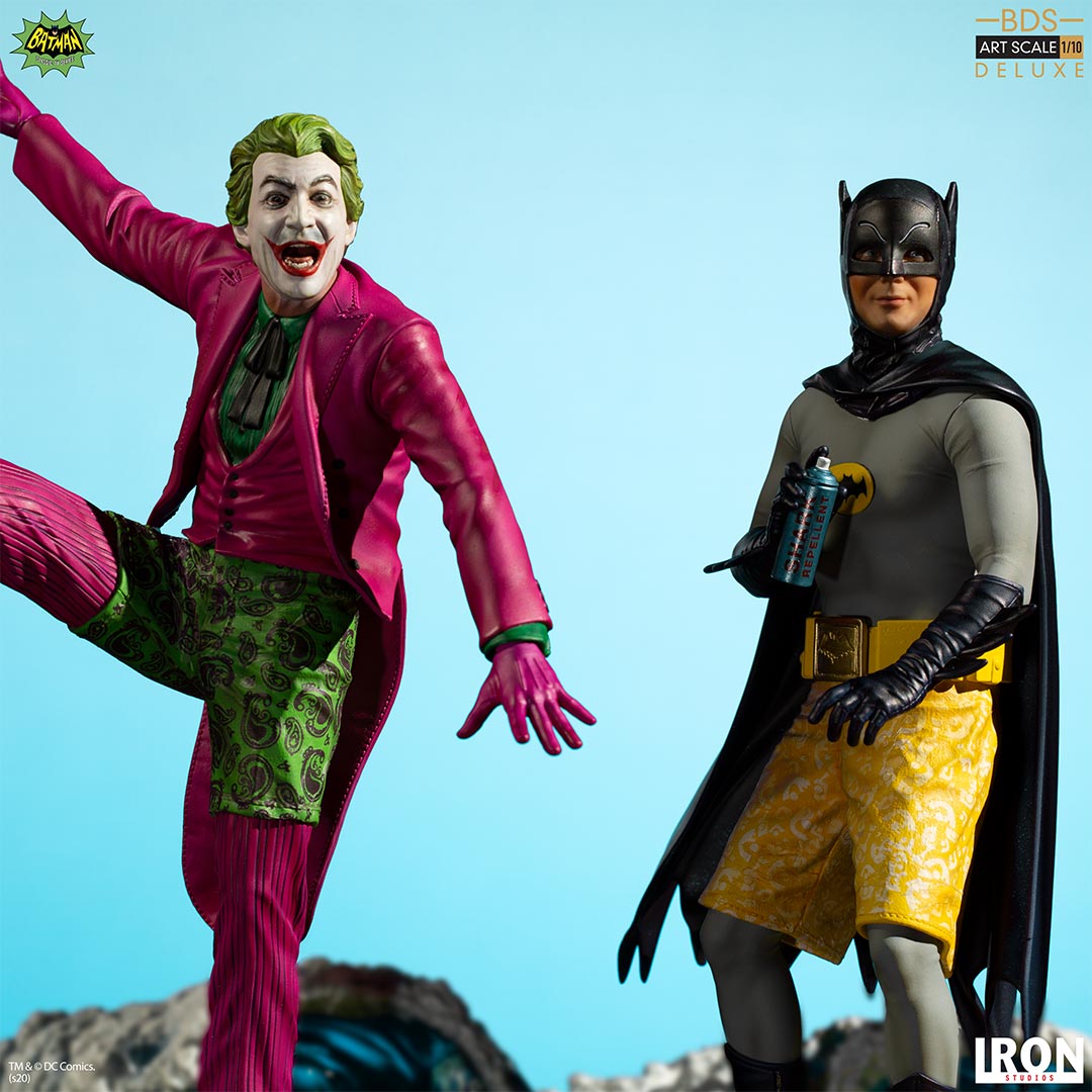 IRON Studios: DC Batman 66 - Joker Deluxe BDS Escala de Arte 1/10