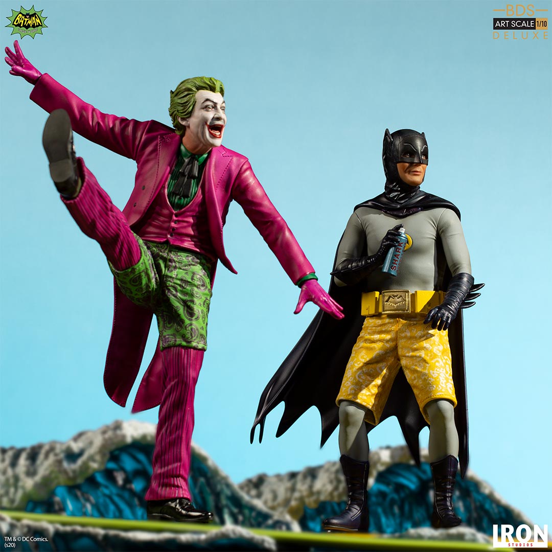 IRON Studios: DC Batman 66 - Joker Deluxe BDS Escala de Arte 1/10