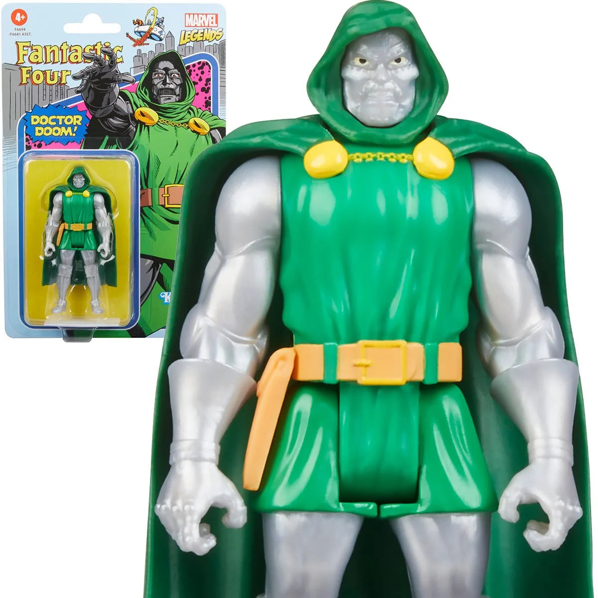 Marvel Legends Retro: Los 4 Fantasticos -  Doctor Doom 3.75 Pulgadas