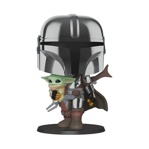 Funko Pop Star Wars: Mandaloriano - Mandaloriano Baby Yoda 10 pulgadas