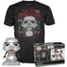 Funko Pop & Tee: Star Wars Holiday - Playera 2XL Con Stormtrooper Metalico