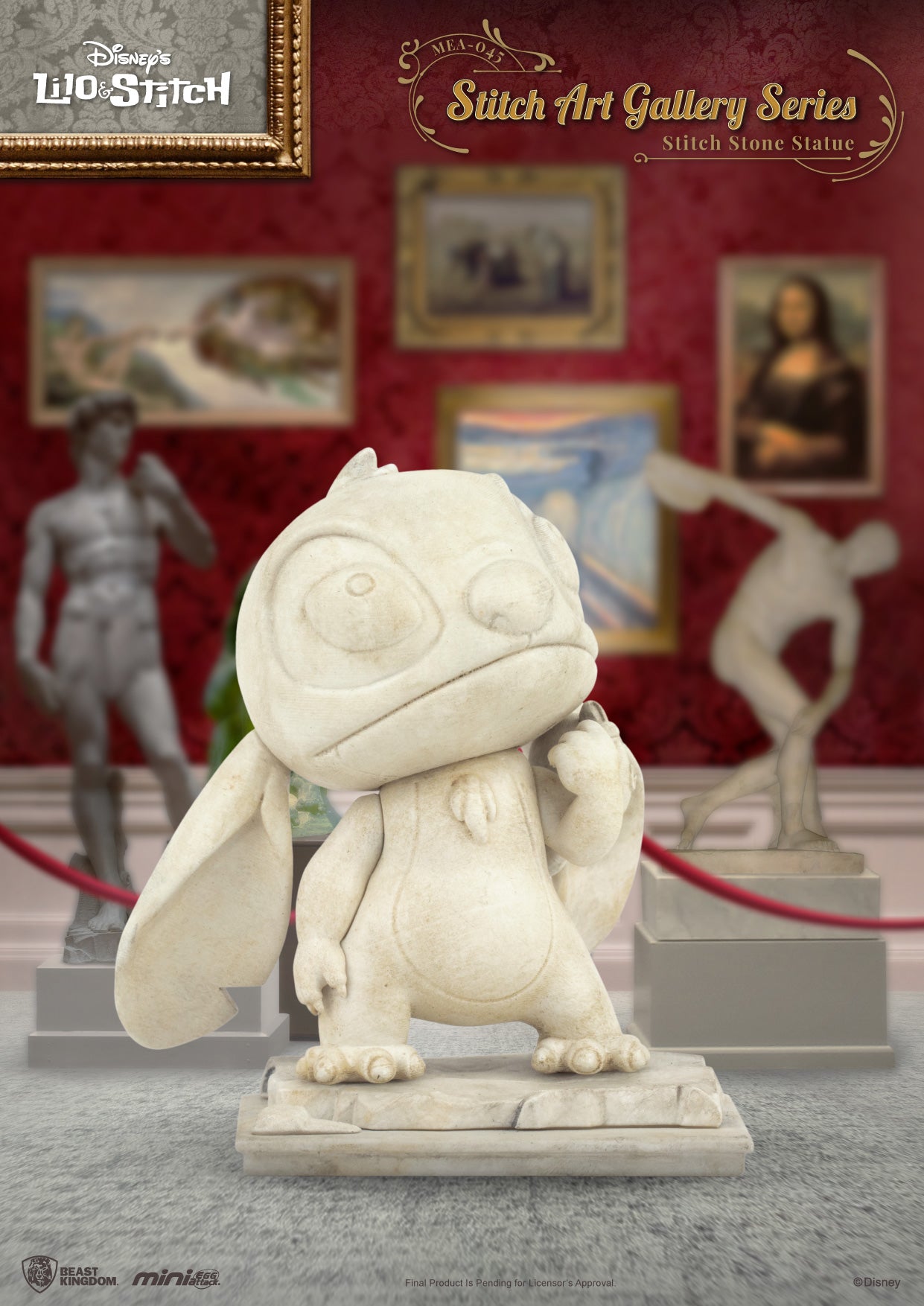 Beast Kingdom Mini Egg Attack: Disney Stitch Art Gallery - Estatua de Piedra de Stitch MEA-045D