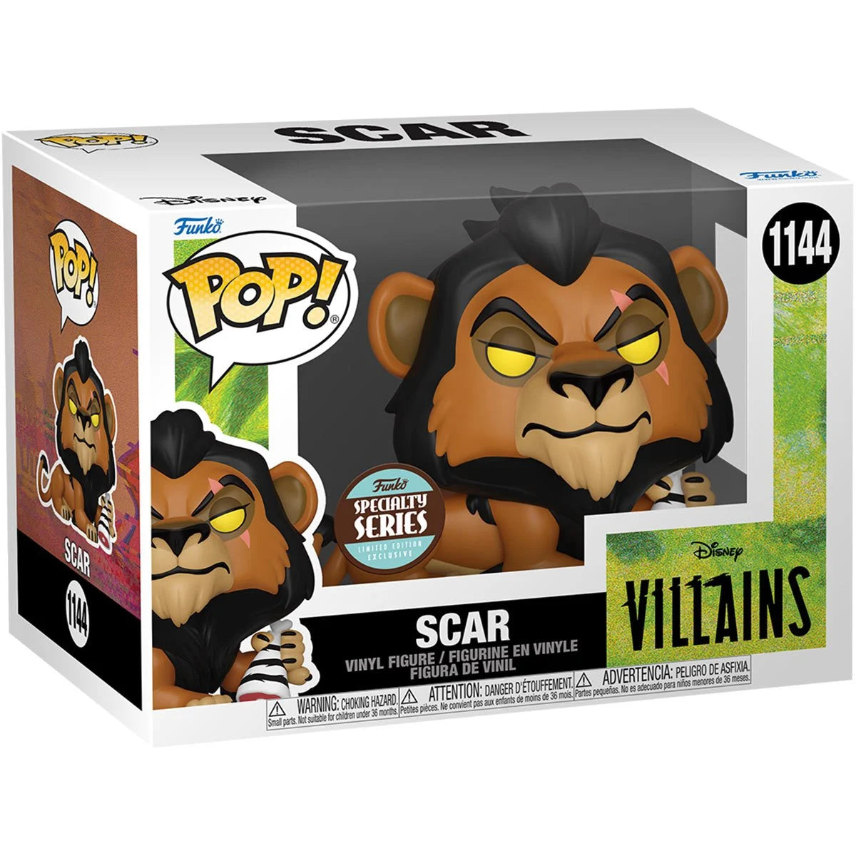 Funko Pop Disney: Villanos - Scar con carne Specialty Series