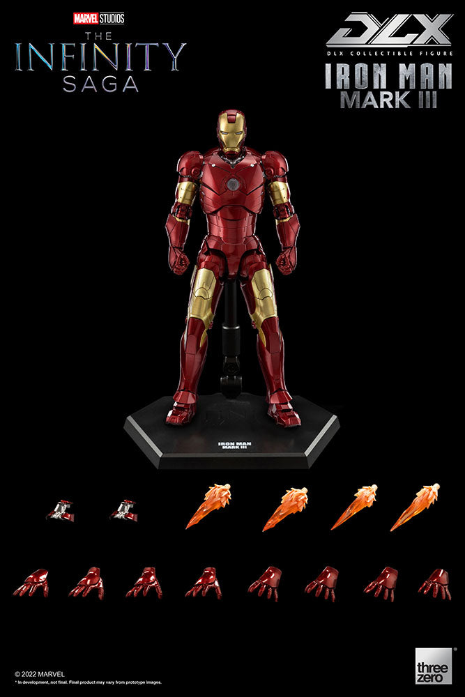 Threezero Collectible Figure: Marvel Avengers Infinity Saga - Iron Man Mark 3 Deluxe