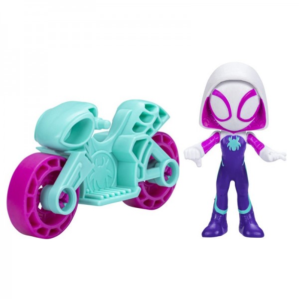 Marvel Spidey And His Amazing Friends: Spider Gwen Y Su Vehiculo 2.5 Pulgadas