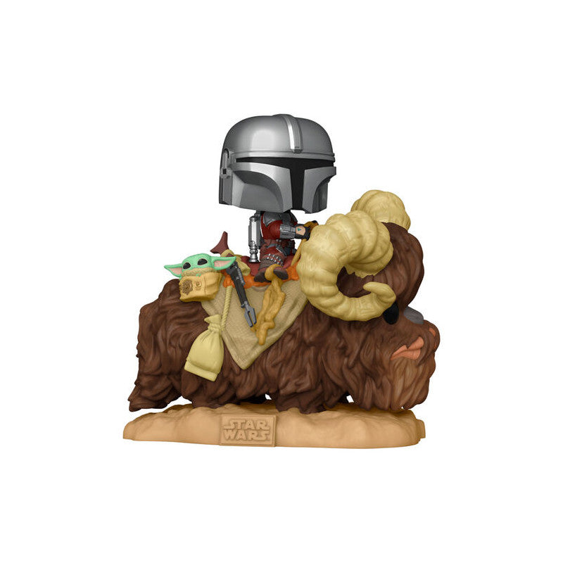 Funko Pop Deluxe: Star Wars The Mandalorian - Mando Y Baby Yoda En Bantha