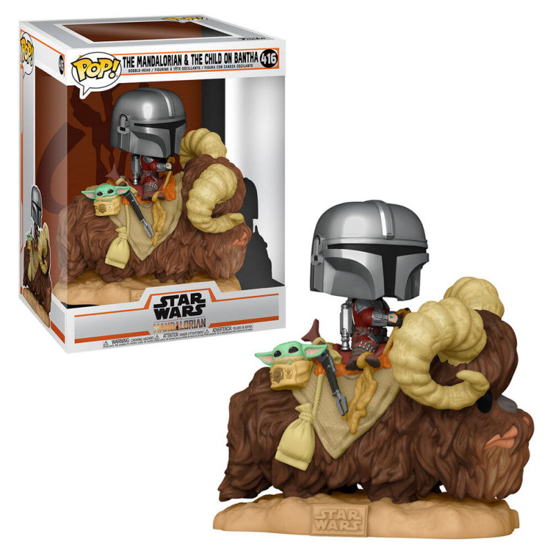 Funko Pop Deluxe: Star Wars The Mandalorian - Mando Y Baby Yoda En Bantha