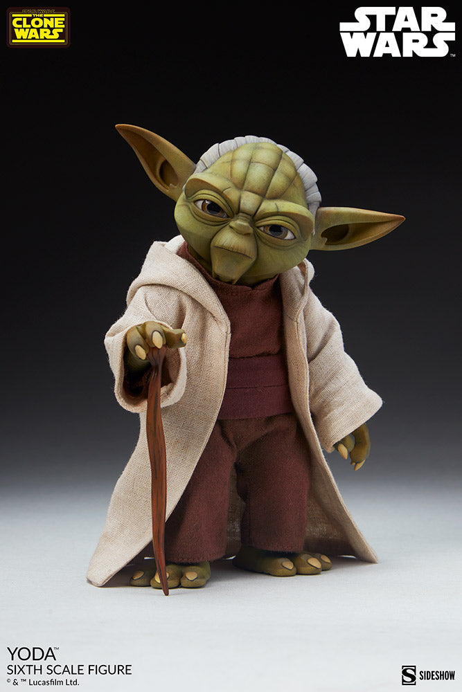 Sideshow Collectibles: Star Wars The Clone Wars - Yoda Escala 1/6