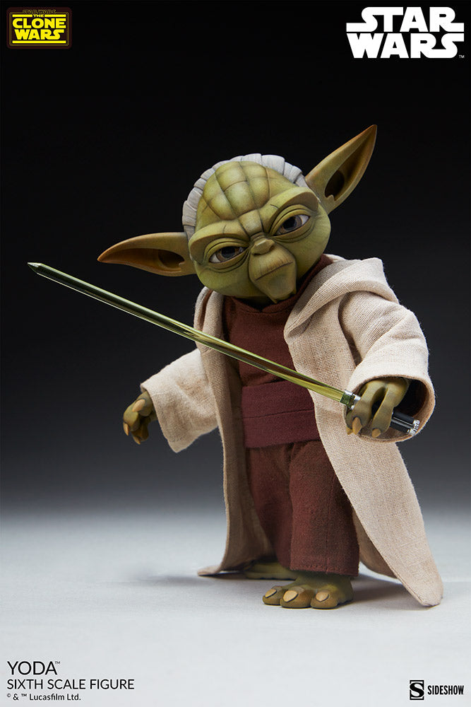 Sideshow Collectibles: Star Wars The Clone Wars - Yoda Escala 1/6