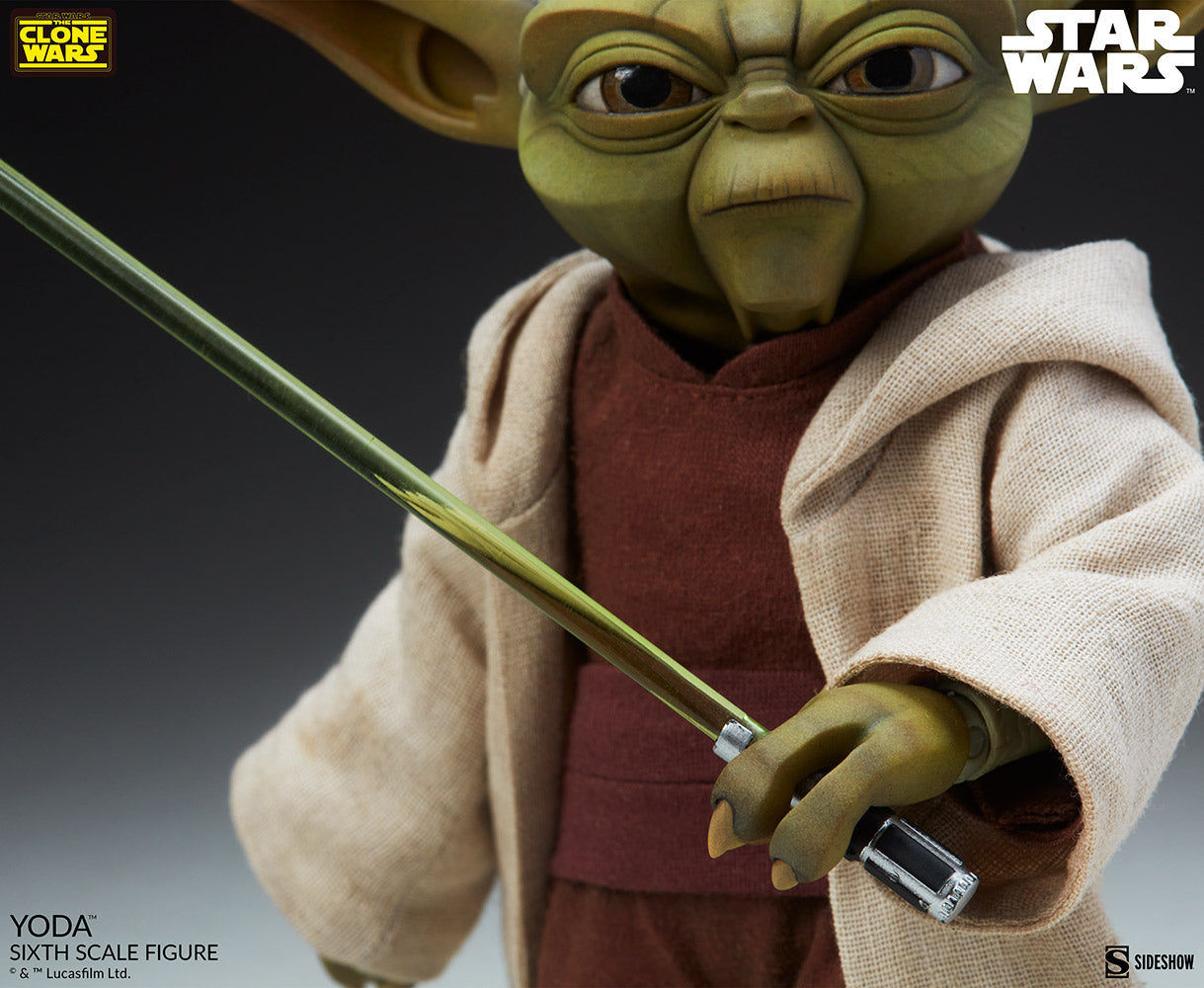 Sideshow Collectibles: Star Wars The Clone Wars - Yoda Escala 1/6